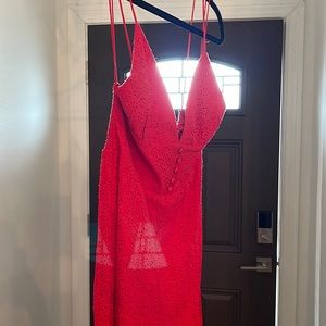 Alice + Olivia jumpsuit size 2 NWT red eyelet